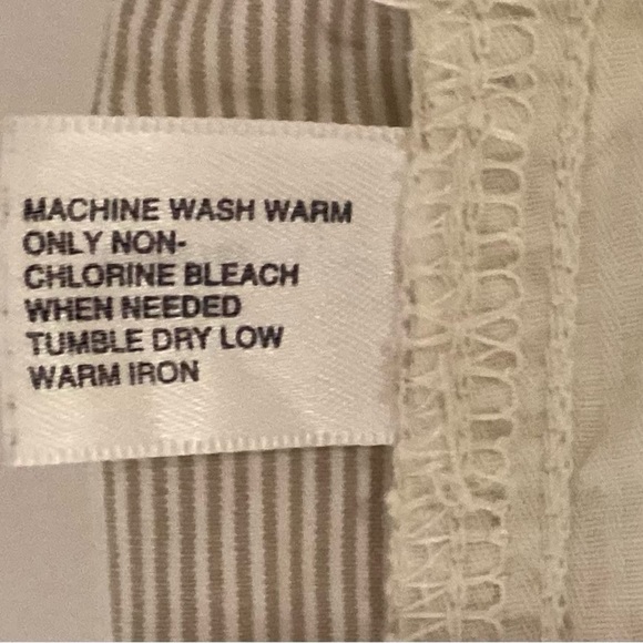 Gap brown and cream pinstriped cotton pants straight leg size 14 - Picture 11 of 11